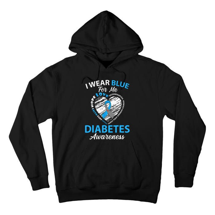 Diabetes Awareness Type 1 2 In November We Wear Blue Tall Hoodie