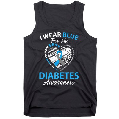 Diabetes Awareness Type 1 2 In November We Wear Blue Tank Top