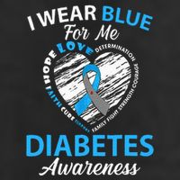 Diabetes Awareness Type 1 2 In November We Wear Blue Golf Towel