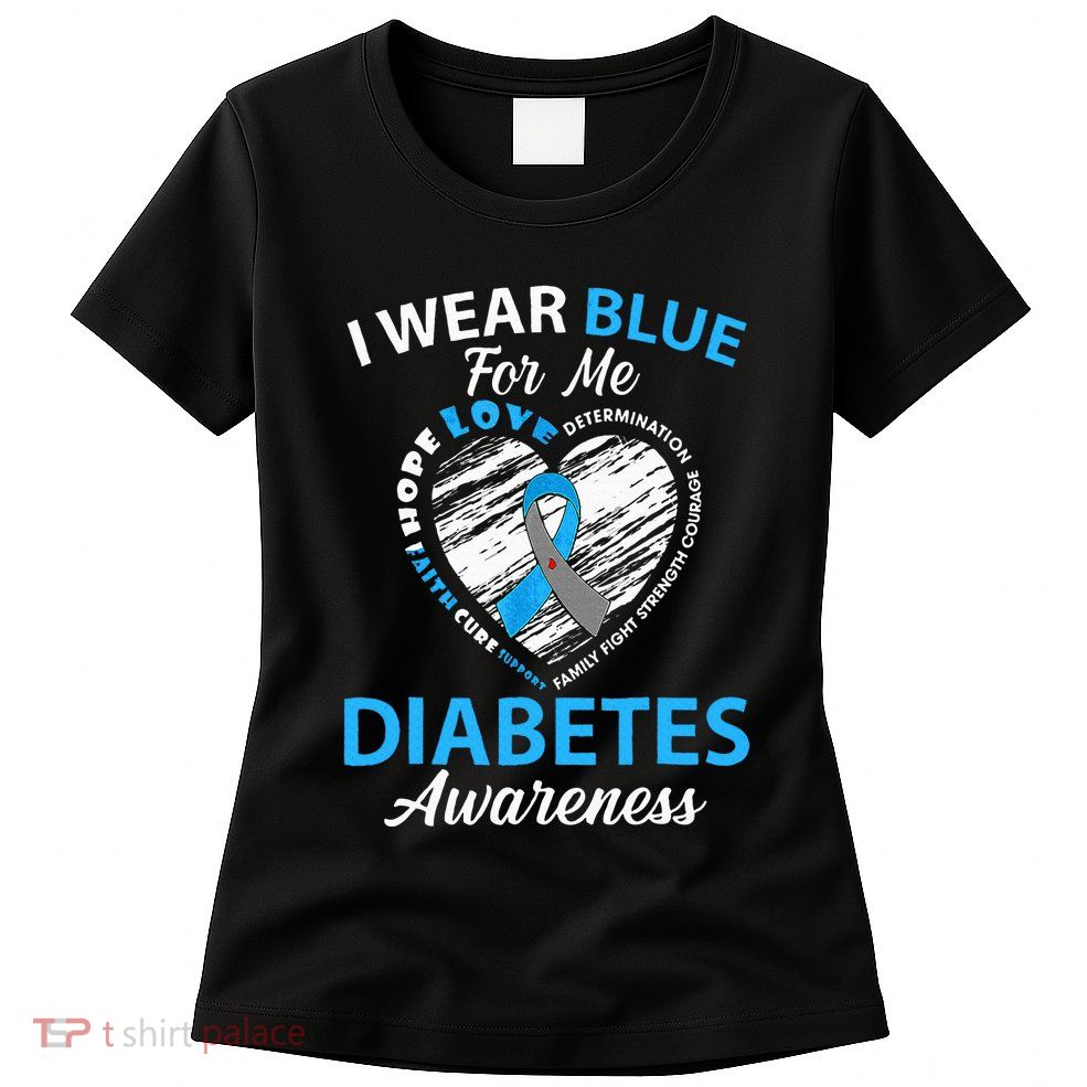 Diabetes Awareness Type 1 2 In November We Wear Blue Womens T-Shirt