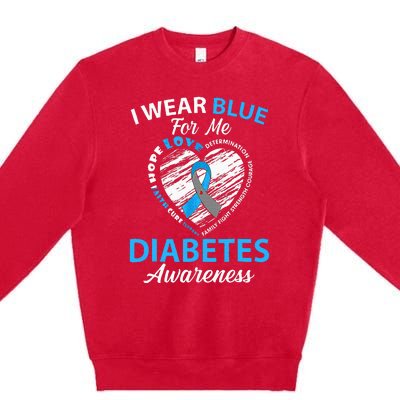 Diabetes Awareness Type 1 2 In November We Wear Blue Premium Crewneck Sweatshirt