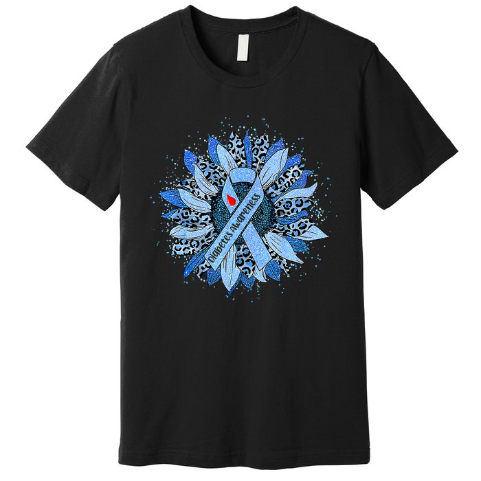 Diabetes Awareness Type 1 2 Diabetic T1D T2D Premium T-Shirt