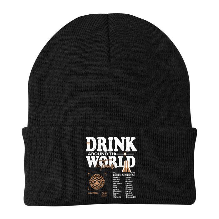 Drinking Around The World Epcot Drinking World Showcase Team Knit Cap Winter Beanie