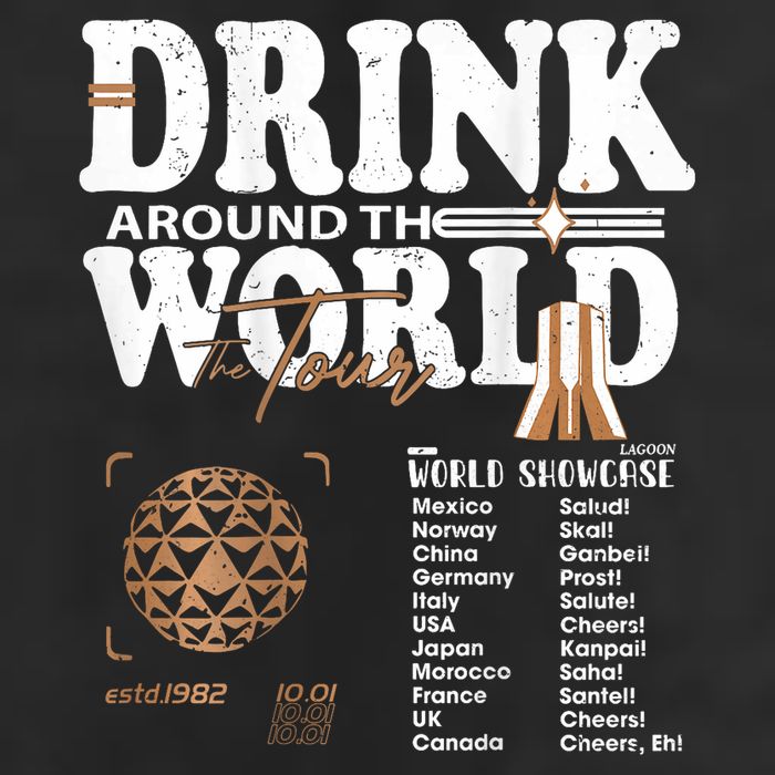 Drinking Around The World Epcot Drinking World Showcase Team Knit Cap Winter Beanie