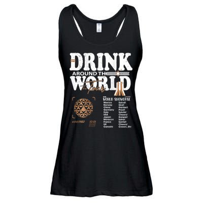 Drinking Around The World Epcot Drinking World Showcase Team Ladies Essential Flowy Tank