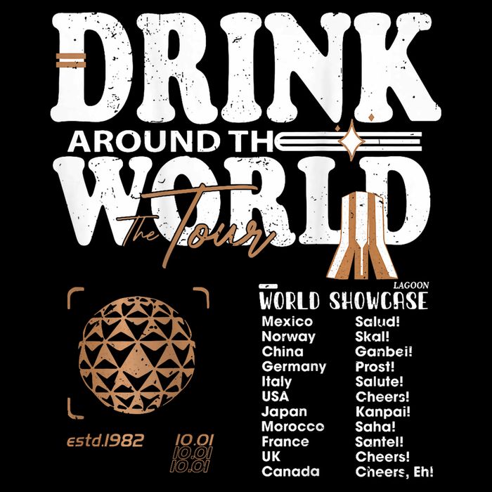 Drinking Around The World Epcot Drinking World Showcase Team 16 in Basic Backpack