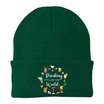 Drinking Around The World Vacation Drinking Showcase Knit Cap Winter Beanie