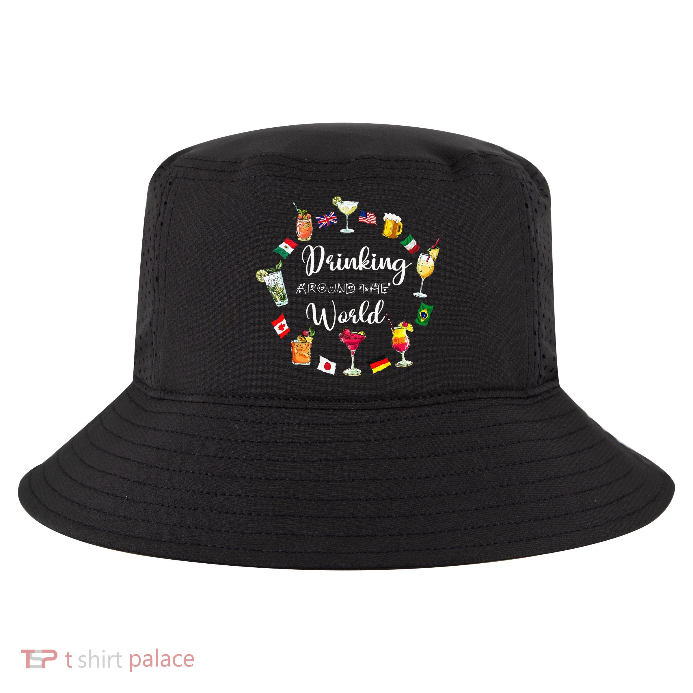 Drinking Around The World Vacation Drinking Showcase Cool Comfort Performance Bucket Hat