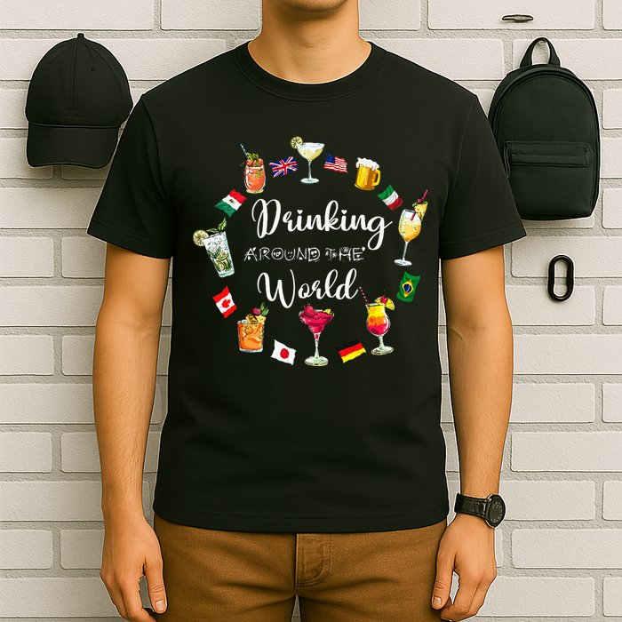 Drinking Around The World Vacation Drinking Showcase T-Shirt