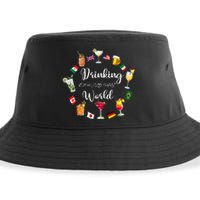 Drinking Around The World Vacation Drinking Showcase Sustainable Bucket Hat