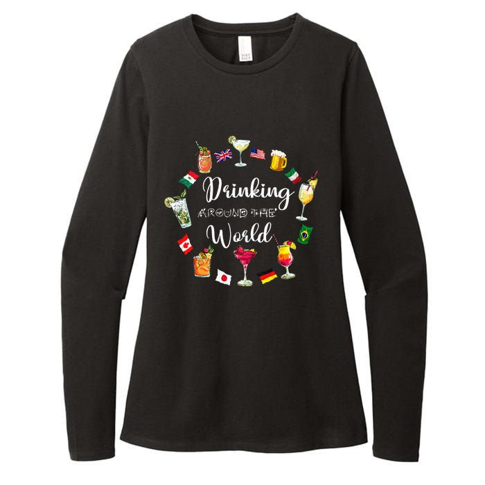 Drinking Around The World Vacation Drinking Showcase Womens CVC Long Sleeve Shirt