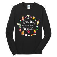 Drinking Around The World Vacation Drinking Showcase Tall Long Sleeve T-Shirt
