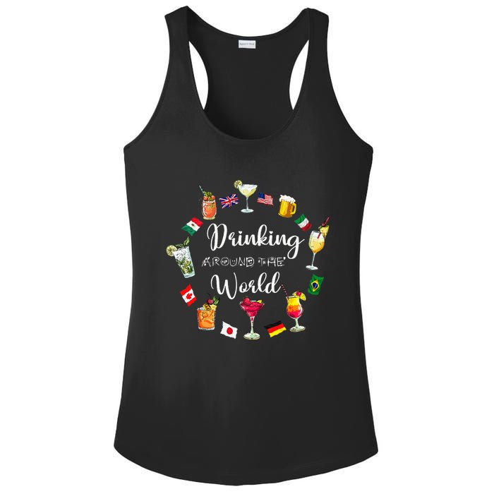 Drinking Around The World Vacation Drinking Showcase Ladies PosiCharge Competitor Racerback Tank