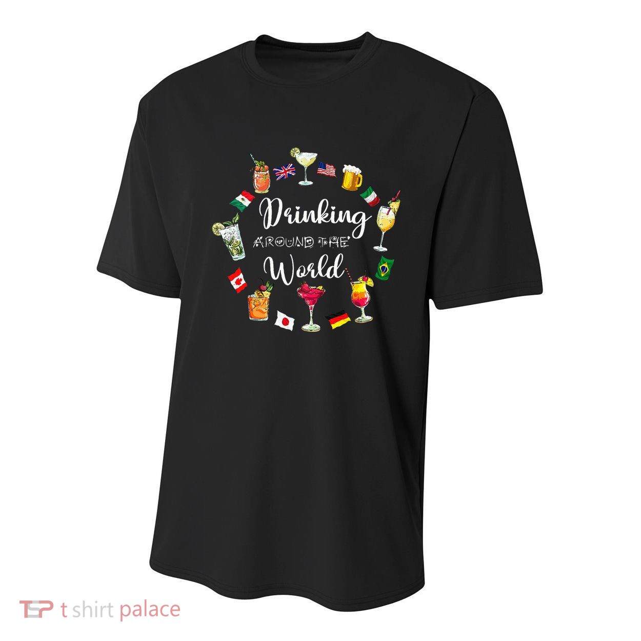 Drinking Around The World Vacation Drinking Showcase Youth Performance Sprint T-Shirt