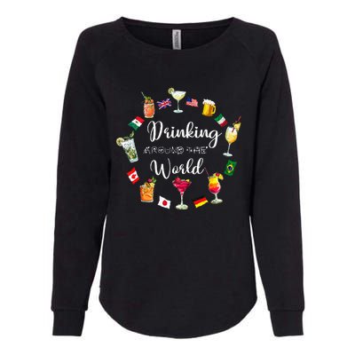 Drinking Around The World Vacation Drinking Showcase Womens California Wash Sweatshirt