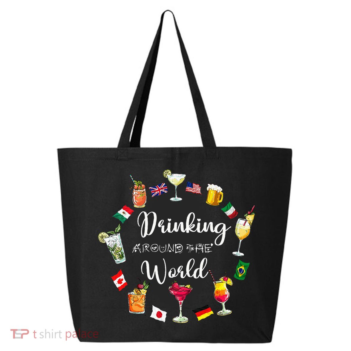 Drinking Around The World Vacation Drinking Showcase 25L Jumbo Tote