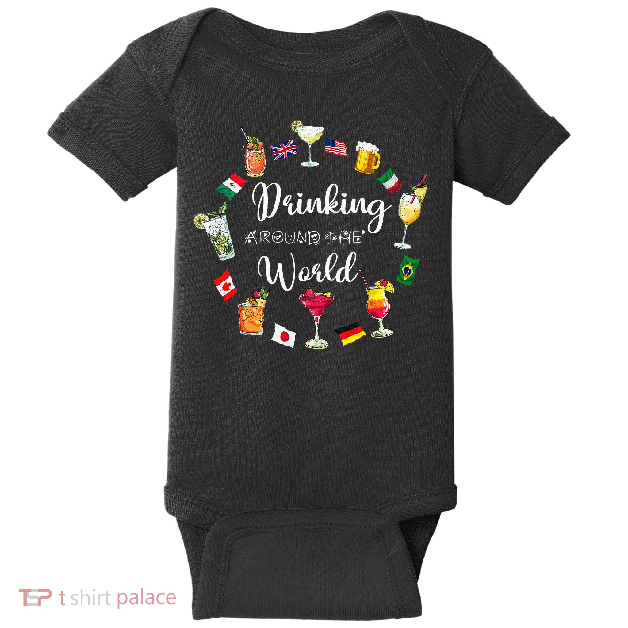 Drinking Around The World Vacation Drinking Showcase Baby Bodysuit