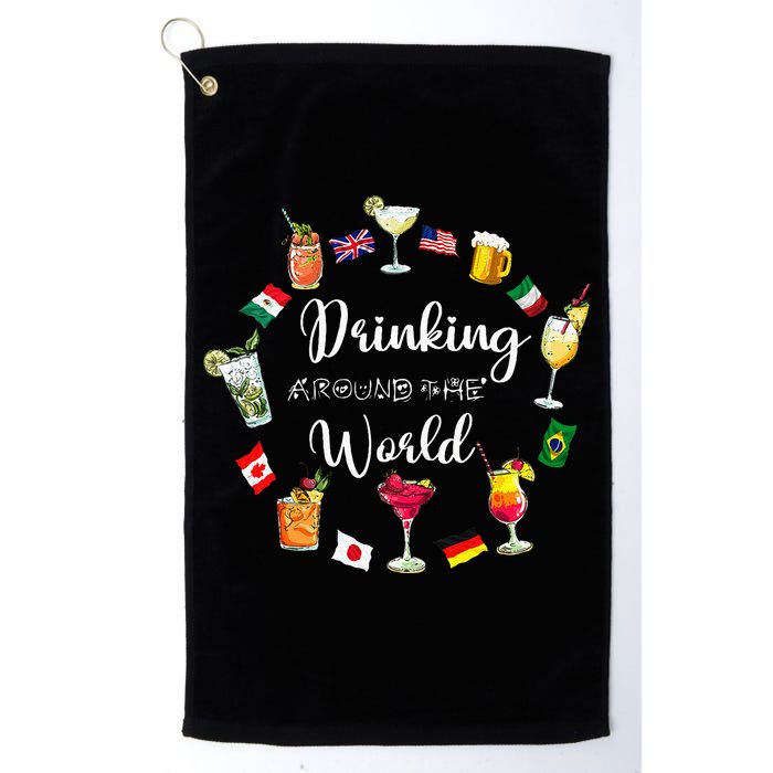 Drinking Around The World Vacation Drinking Showcase Golf Towel