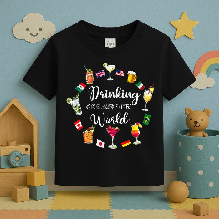 Drinking Around The World Vacation Drinking Showcase Toddler T-Shirt