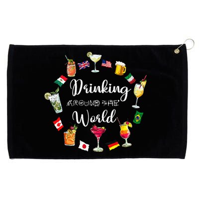Drinking Around The World Vacation Drinking Showcase Grommeted Golf Towel
