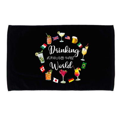 Drinking Around The World Vacation Drinking Showcase Microfiber Hand Towel