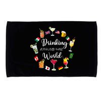 Drinking Around The World Vacation Drinking Showcase Microfiber Hand Towel
