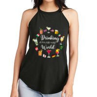 Drinking Around The World Vacation Drinking Showcase Women's Perfect Tri Rocker Tank