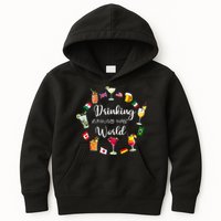 Drinking Around The World Vacation Drinking Showcase Kids Hoodie