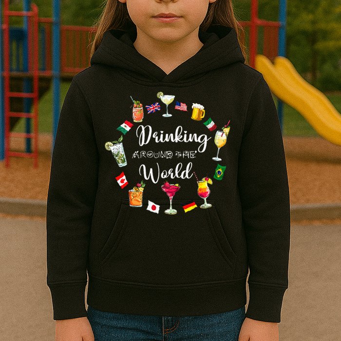 Drinking Around The World Vacation Drinking Showcase Kids Hoodie