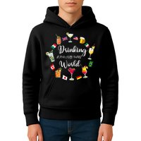 Drinking Around The World Vacation Drinking Showcase Kids Hoodie