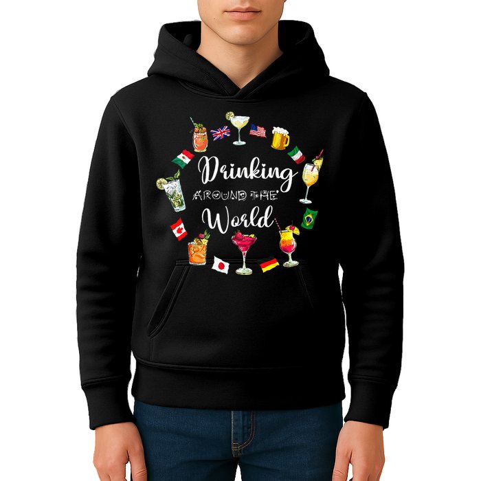 Drinking Around The World Vacation Drinking Showcase Kids Hoodie