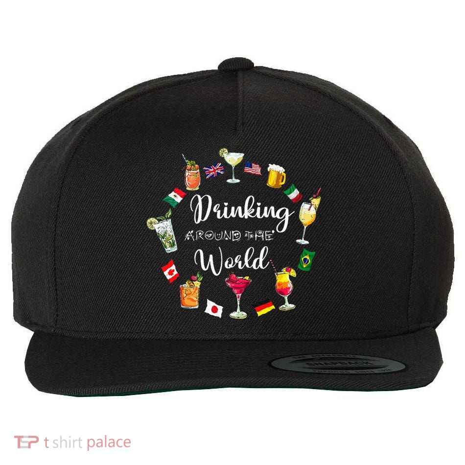 Drinking Around The World Vacation Drinking Showcase Wool Snapback Cap