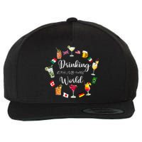 Drinking Around The World Vacation Drinking Showcase Wool Snapback Cap