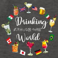 Drinking Around The World Vacation Drinking Showcase Vector Backpack