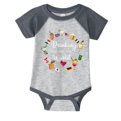 Drinking Around The World Vacation Drinking Showcase Infant Baby Jersey Bodysuit