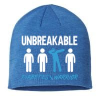 Diabetes Awareness Unbreakable Diabetes Warrior Great Gift Sustainable Beanie