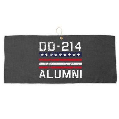 Dd214 Alumni Us Military Veteran Alumni Served Flag Large Microfiber Waffle Golf Towel