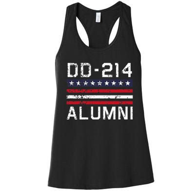 Dd214 Alumni Us Military Veteran Alumni Served Flag Women's Racerback Tank