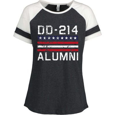 Dd214 Alumni Us Military Veteran Alumni Served Flag Enza Ladies Jersey Colorblock Tee