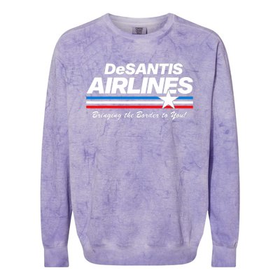 DeSantis Airlines US Flag Vintage Colorblast Crewneck Sweatshirt