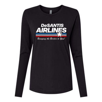 DeSantis Airlines US Flag Vintage Womens Cotton Relaxed Long Sleeve T-Shirt