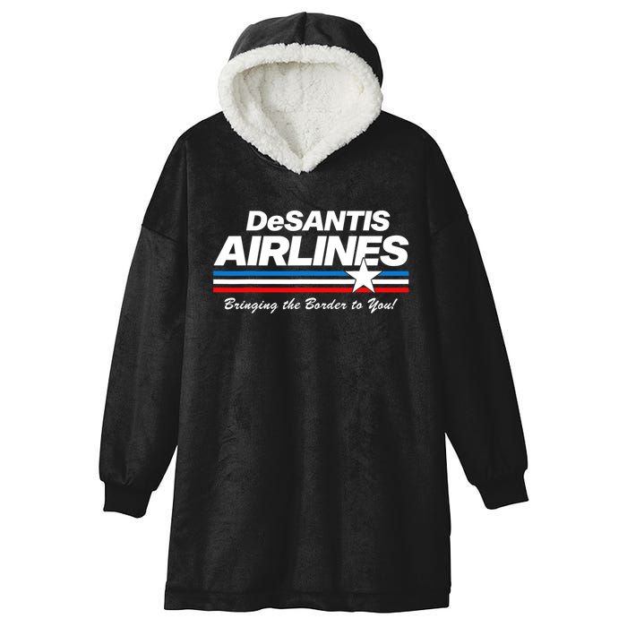 DeSantis Airlines US Flag Vintage Hooded Wearable Blanket