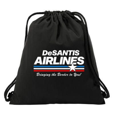 DeSantis Airlines US Flag Vintage Drawstring Bag