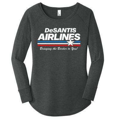 DeSantis Airlines US Flag Vintage Women's Perfect Tri Tunic Long Sleeve Shirt