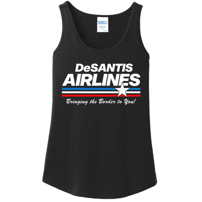 DeSantis Airlines US Flag Vintage Ladies Essential Tank