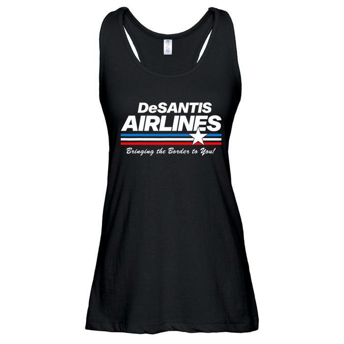 DeSantis Airlines US Flag Vintage Ladies Essential Flowy Tank