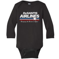 DeSantis Airlines US Flag Vintage Baby Long Sleeve Bodysuit