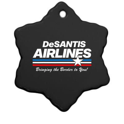 DeSantis Airlines US Flag Vintage Ceramic Star Ornament