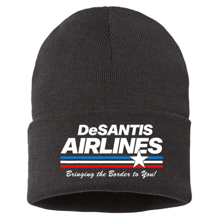 DeSantis Airlines US Flag Vintage Sustainable Knit Beanie