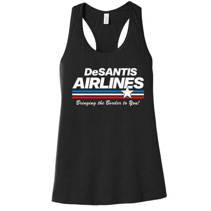 DeSantis Airlines US Flag Vintage Women's Racerback Tank